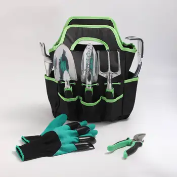 Heavy Duty Gardening Tools Set with Non-Slip Rubber Grip, Outdoor Graden Tools for Women and Men with Storage Box Bag