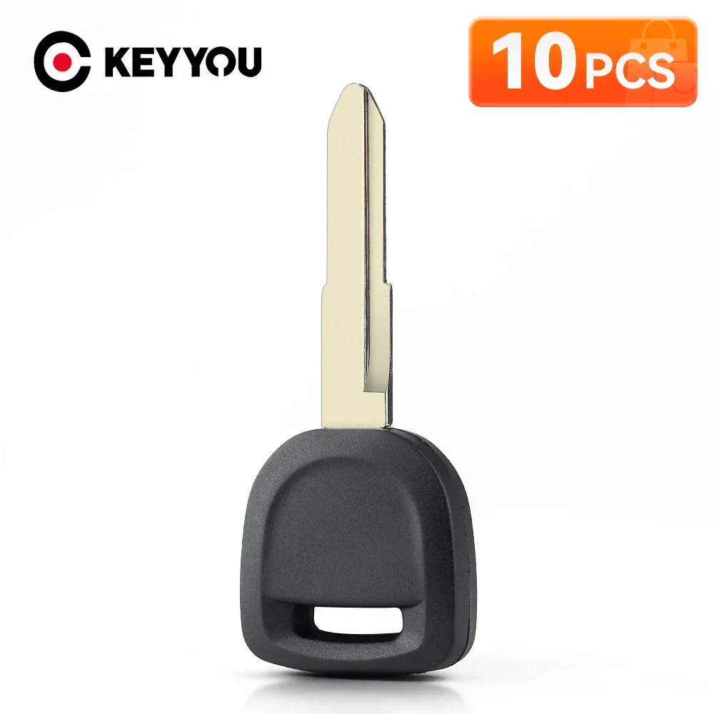 KEYYOU 10PCS Transponder Chip Ignition Key Uncut Blade For Mazda 2 3 5 6 CX7 +9 MX5 RX8 Without chip Car Key Replacement