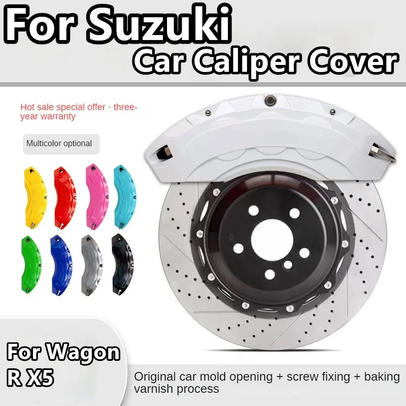 For Suzuki Wagon R X5 Brake Caliper Cover Aluminum Alloy Front Rear Wheel Modification Kit Fit 1.0L 1.4L VVT V IV 2013 2015 2016