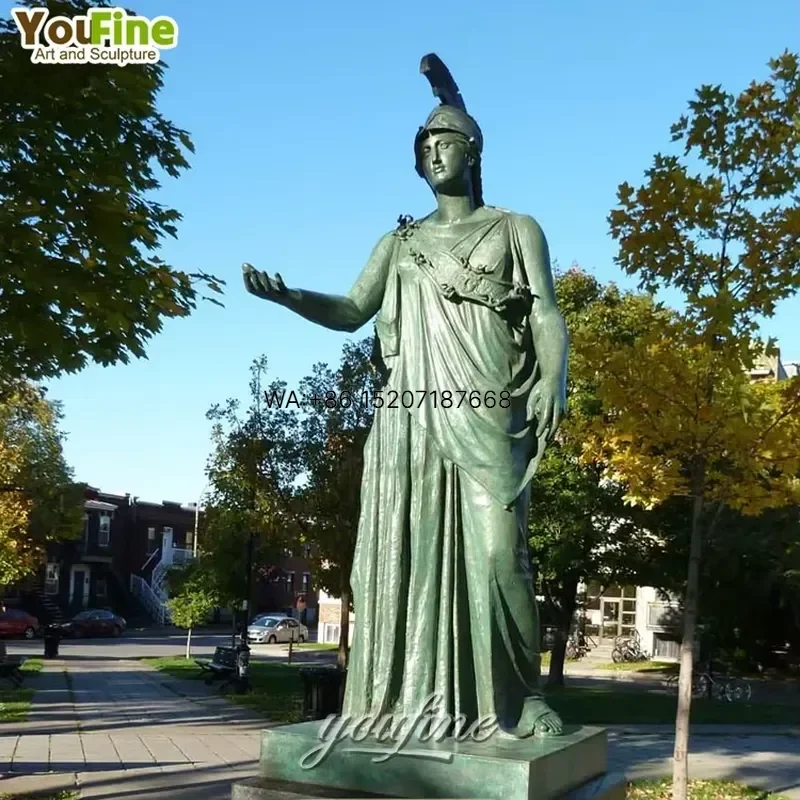 Wmwmnu for YouFine Custom Life Size Bronze Athena Statue Outdoor Garden Greek Goddess Sculpture Art Decor