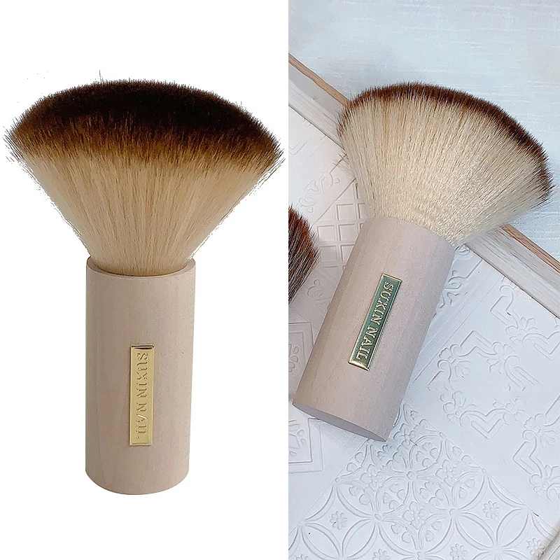 라운드 네일 더스트 브러쉬 대형 네일 더스트 브러쉬 제거 아크릴 UV 젤 폴리쉬 파우더 클리닝 도구 매니큐어 액세서리