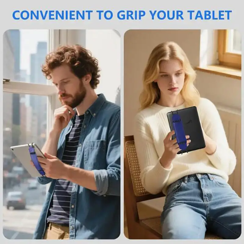 

Leather Tablet Hand Strap Elastic Anti Drop EReader Holder Universal Security for Kindle/iPad/Kobo/Sony/Pocketbook/Lenovo