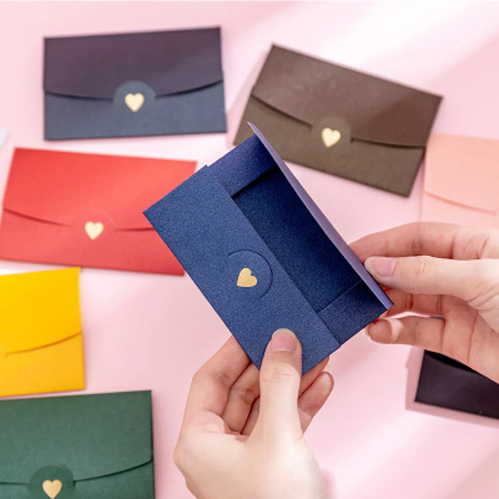 Small Gift Envelope Pearlescent Paper Stamping Love For Letter Name Card Paper Envelopes Mini Envelopes Greeting Card