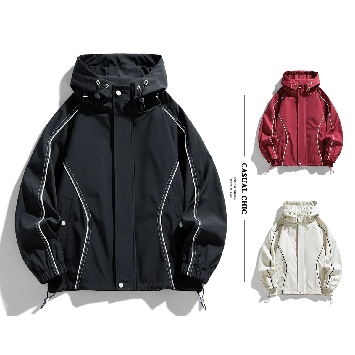 

Spring Autumn Casual Hiking Jacket Men Outdoor Waterproof Windproof Hooded Windbreaker Coats Sports Climbing Thin Outwear Korean