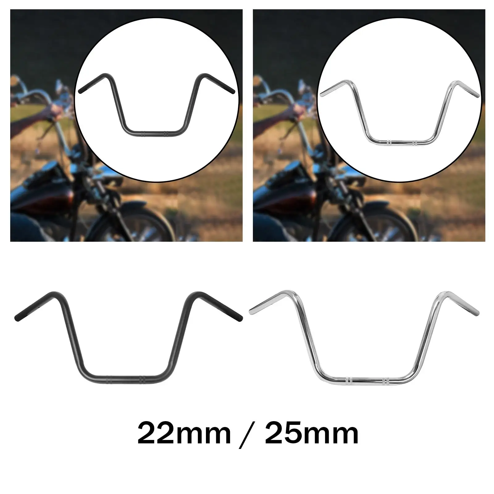 Ape Hanger Handlebar 10 Inch Iron Monkey Bar Handlebars for Electric Scooter or Bicycle Use