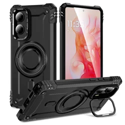 Metal Kickstand compatible With MagSafe Heavy ShockProof Magnetic Case for Moto G Stylus 5G 2024 Cover