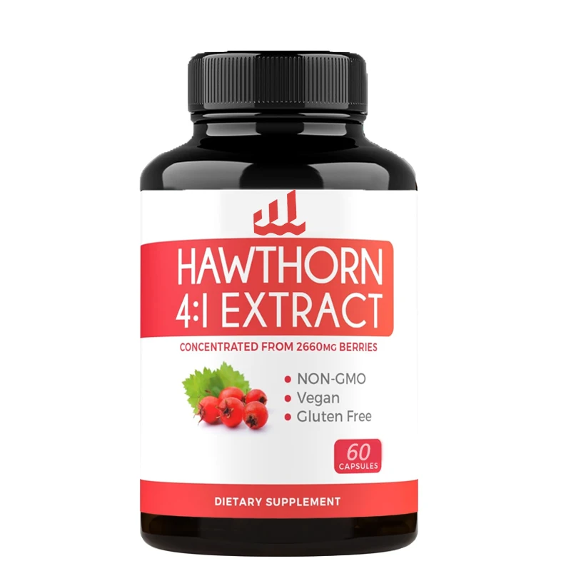 Hawthorn Berry Capsules - Digestive and Heart Health Supplement -2660 mg Fresh Berry Concentrate