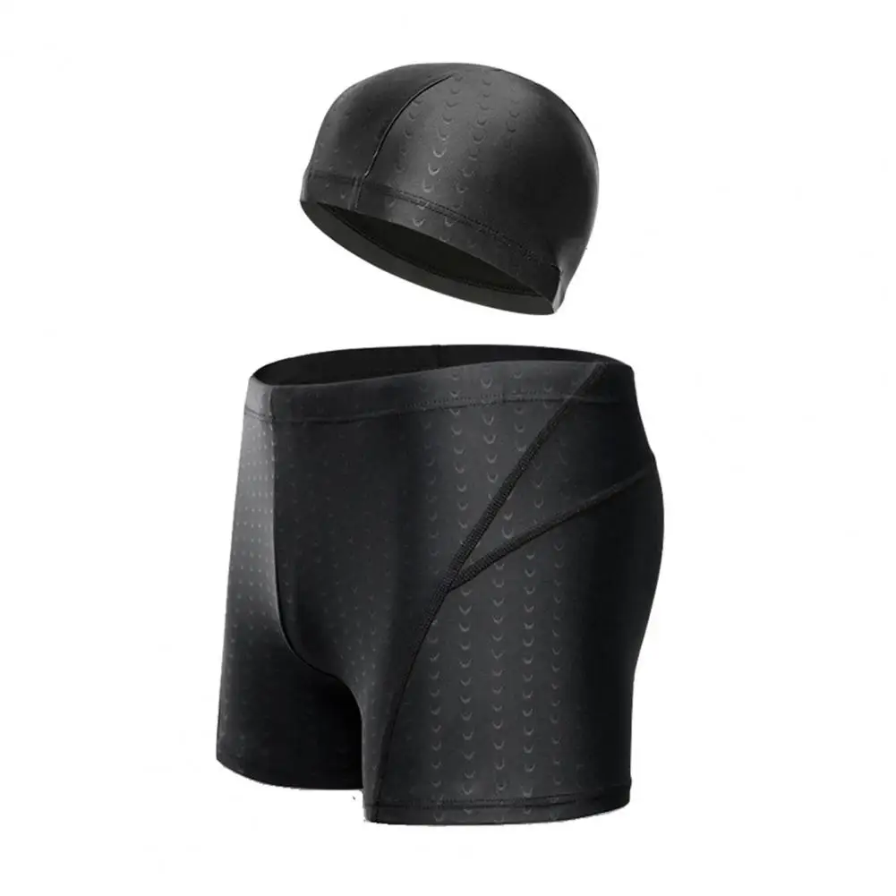 Черные мужские плавки, быстросохнущие мужские плавки с эластичными трусами-боксерами для серфинга, дайвинга, водонепроницаемые для воды