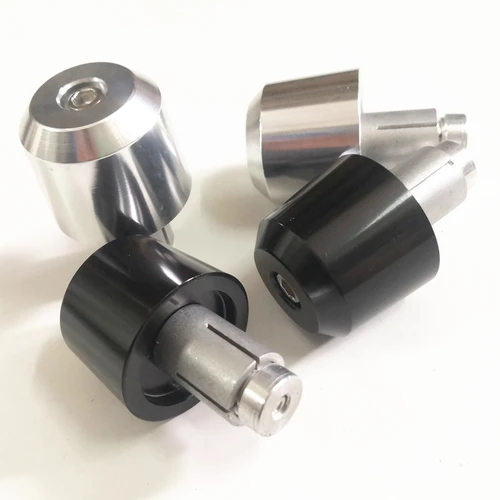 Imagen 2 del producto Retrofit motocicleta Universal aleación de aluminio CNC manillar plata o negro bloque de equilibrio tapa de extremo de barra con diámetro 7/8 ""22mm