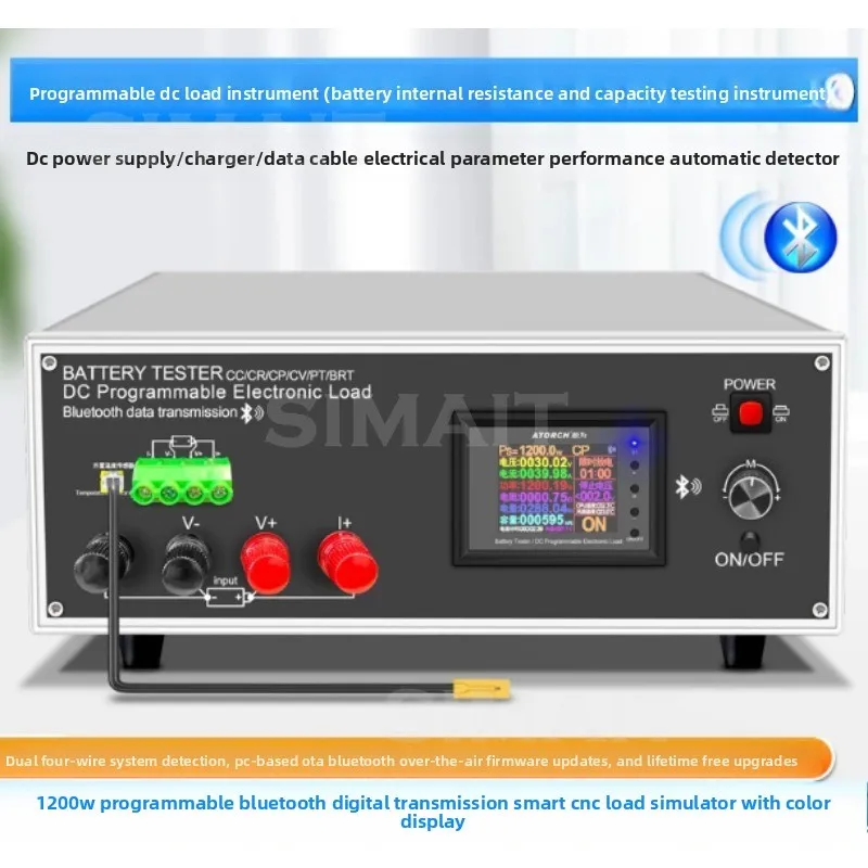 Intelligent Programmable DC Electronic Load Meter Usb Tester, Voltmeter Battery Capacity Internal Resistance Detection