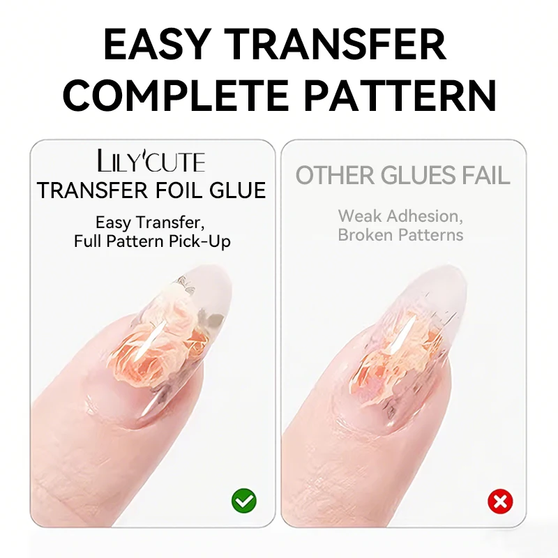 กาวติดเล็บ LILYCUTE 8 มล. สำหรับทำเล็บลายดาว กาวติดเล็บกึ่งถาวร สำหรับติดสติ๊กเกอร์ กาวติดเล็บแบบลอกออกได้ด้วยน้ำยาล้างเล็บ สำหรับเล็บเจลยูวี แอลอีดี