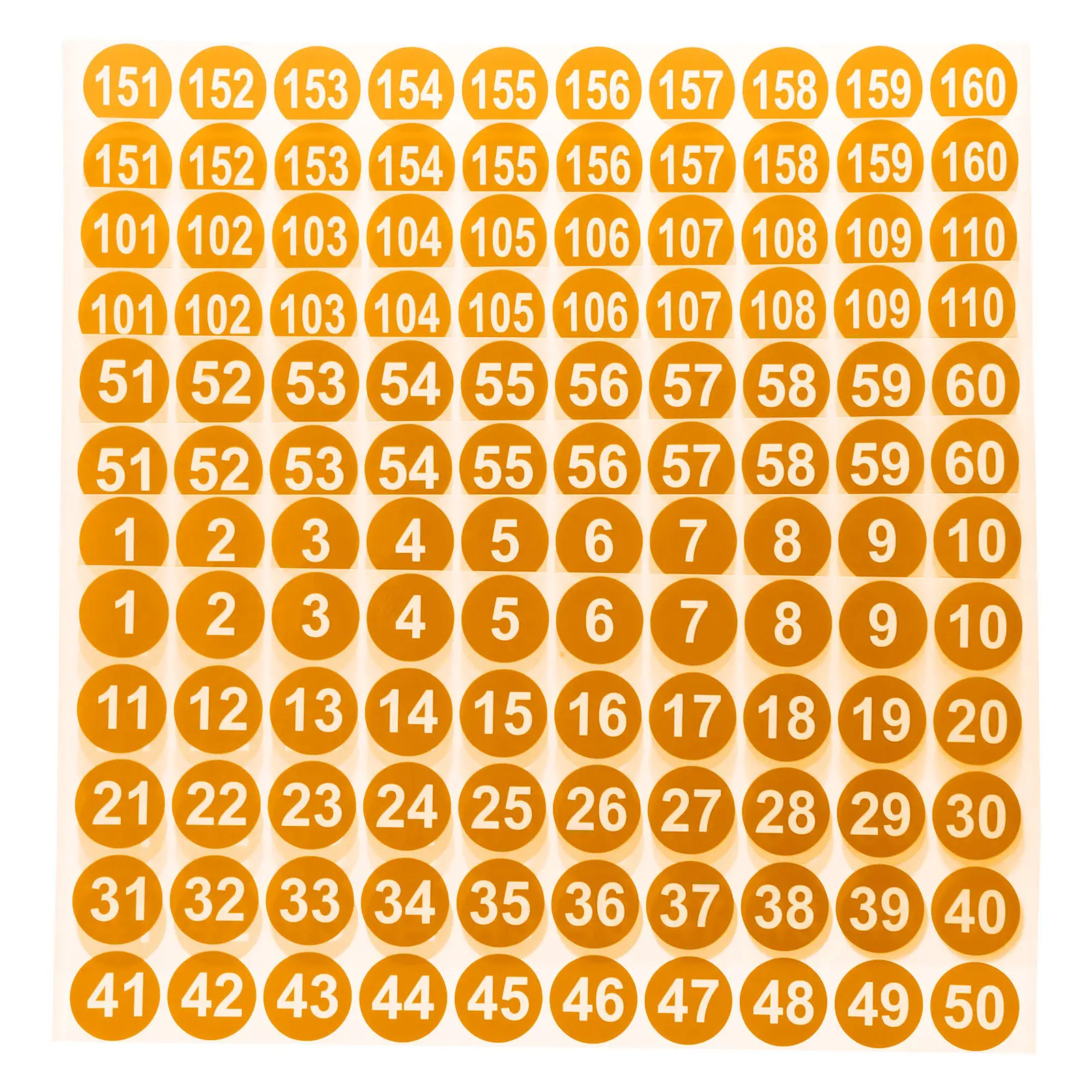 

8 листов наклеек с номерами, круглые цифровые этикетки для многофункционального использования, классификации, организации и идентификации при хранении.