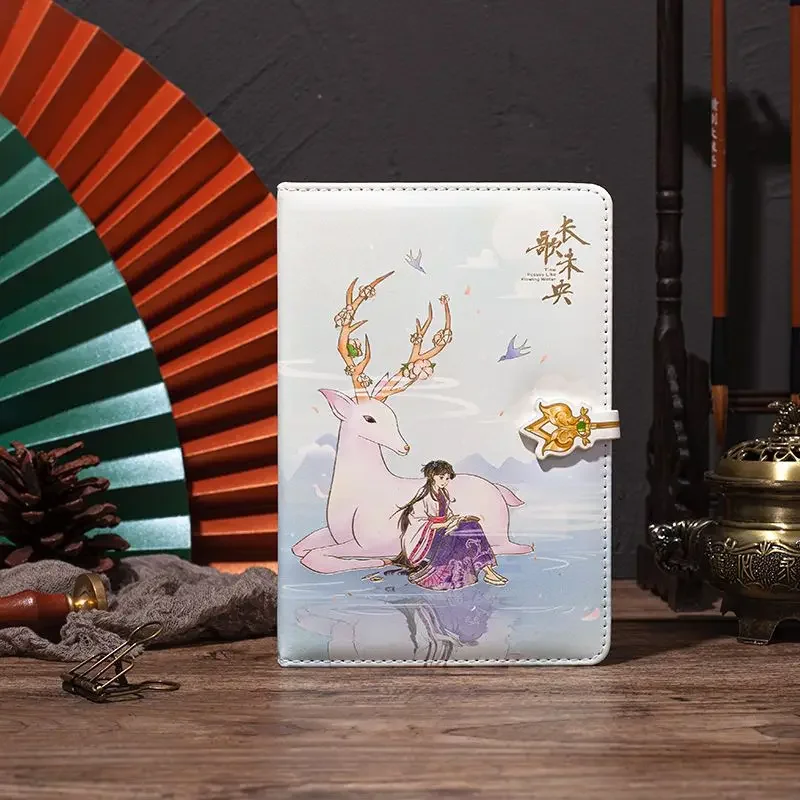 Cute Chinese Style Notebook Beautiful Diary Freehand Sketching School Notebook Stationery Student Notepad Gift School Supplies