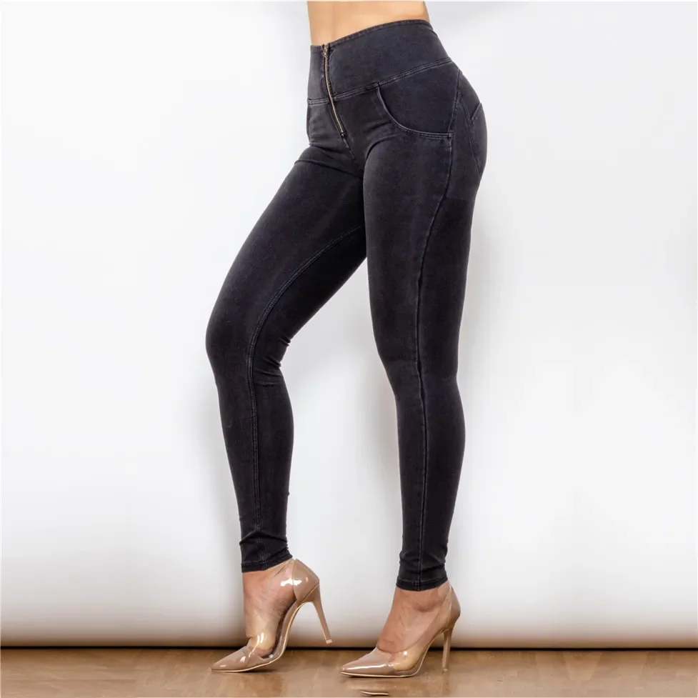 Shascullfites Melody Four WenciJeans skinny extensibles pour femmes, Jean noir super élastique, taille haute, Bum Lift, jeans saillants