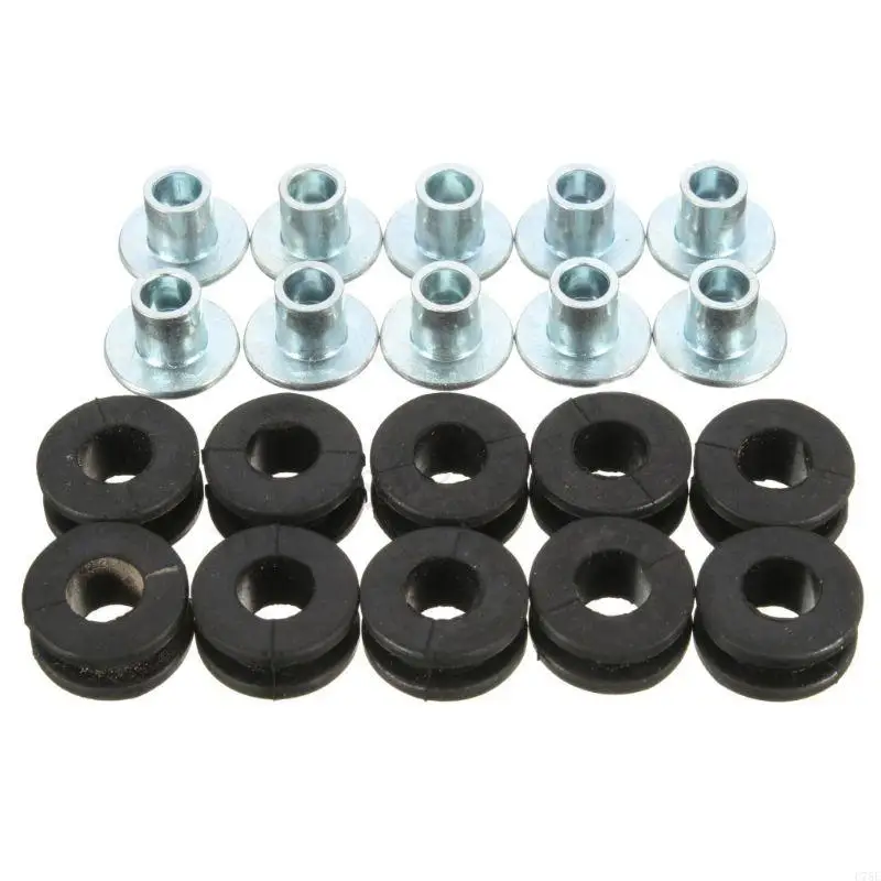 U75E 10Pcs Rubber Motorcycle Side Cover Grommets Fairings Set Rubber Fairing