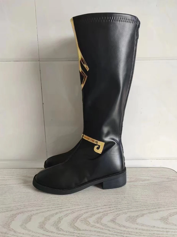 Spiel Genshin Impact Lost Abyss Zhongli Cosplay Schuhe Halloween Frauen Männer Neue Lange Stiefel