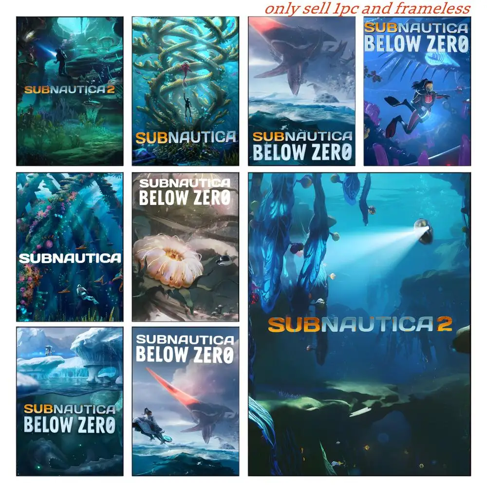 S-SubnauticaS GAME Poster Posters Sticky Vintage Room Home Bar Cafe Decor Kawaii Room Decor