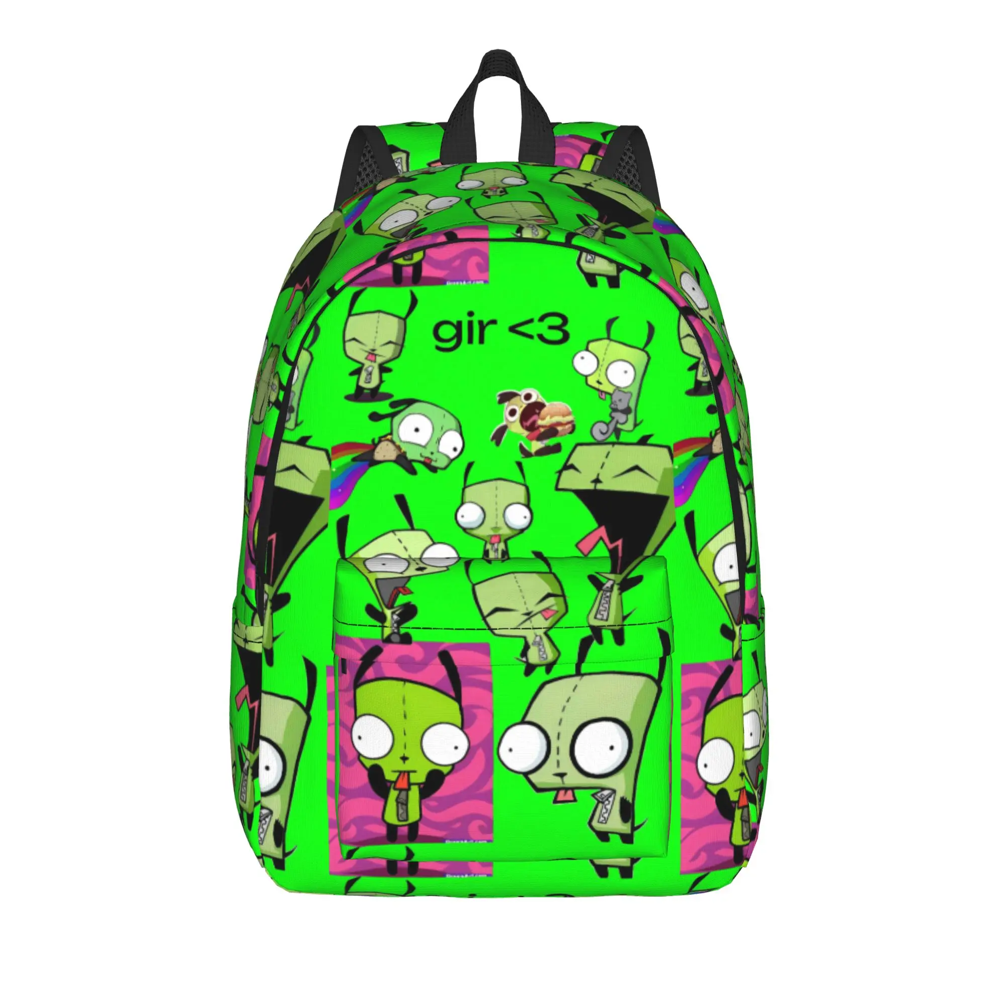 Invaders Zims Green Cute Backpack  Casual Backpacks Female Trekking Soft High School Bags High Quality Rucksack