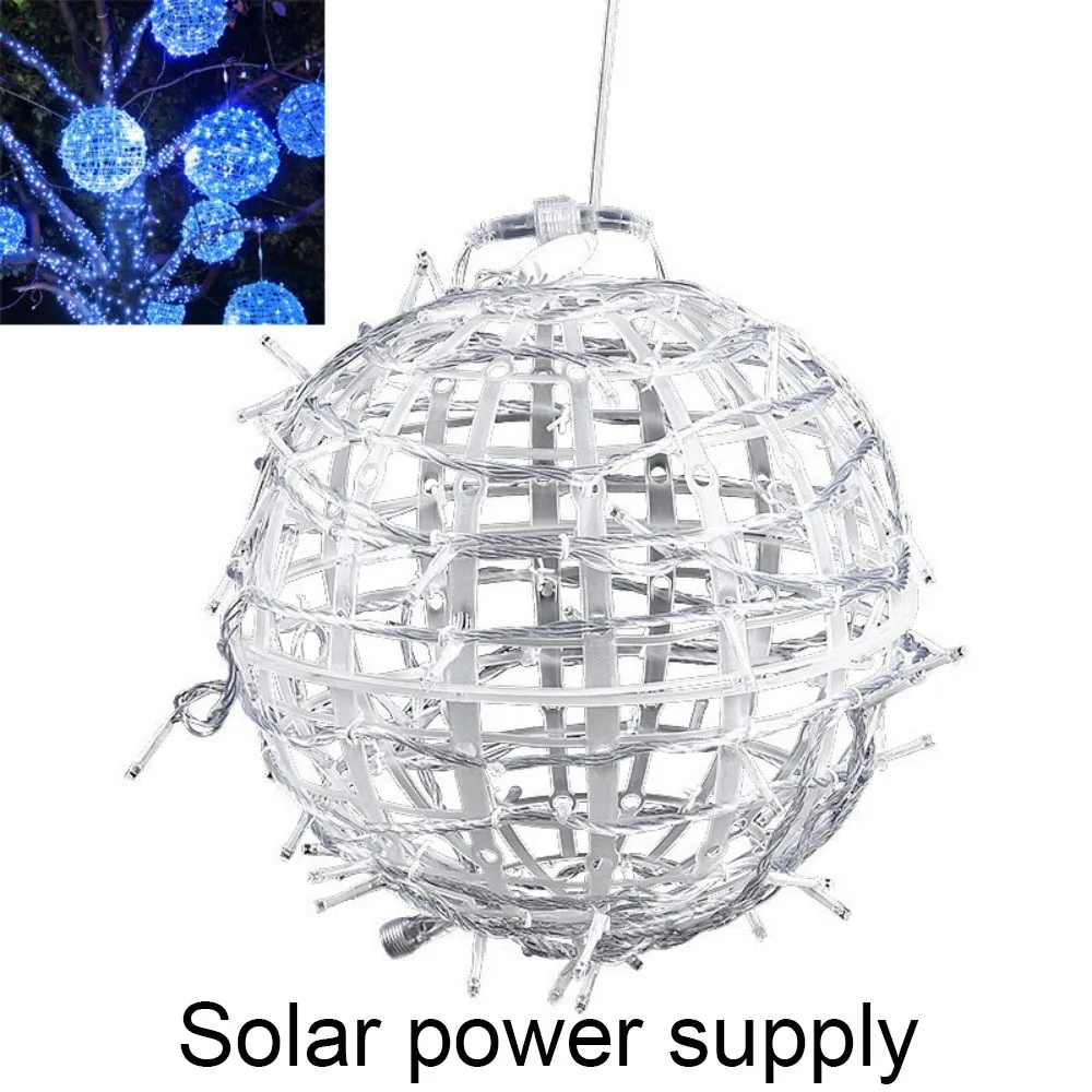 Flashing Rattan Ball Fairy Light String Waterproof Solar Energy Landscape Tree Lighting Colorful Dia20/30/40/50CM