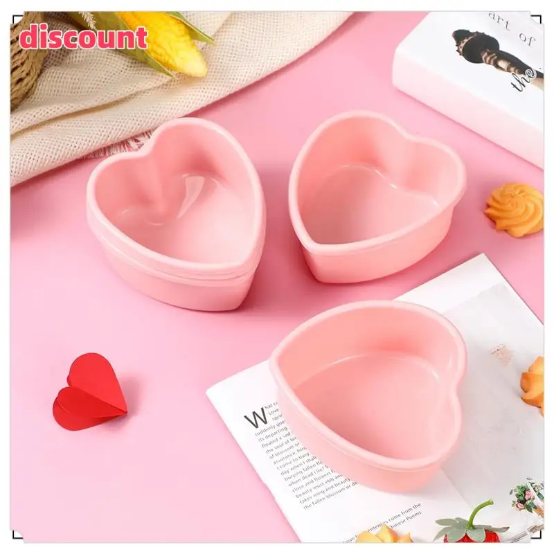 

Excellent Quality-12 Pcs Heart Shaped Cake Pans Kit Pink Silicone Mini Heart Cake Pan Kit For Valentine's Day Birthday Cupcake M
