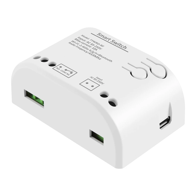 1ch rf מתג חכם AC85-250V wifi tuya שלט רחוק 433 מתג אור 10a ממסר נעילת עצמי נעילה מתמזגת