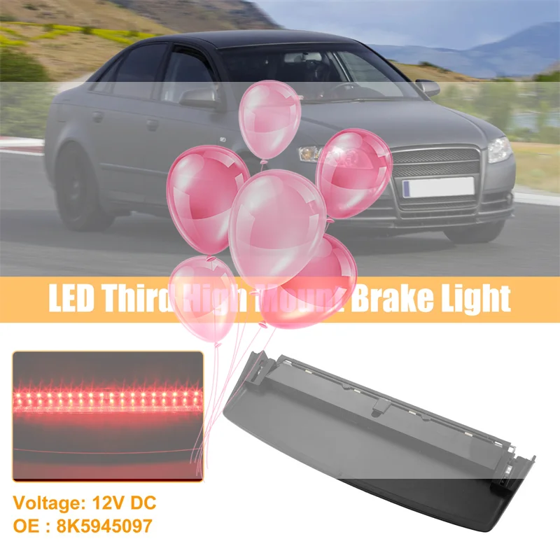 

LED Third High Brake Light For A4 S4 A4L B8 Quattro 2009-2015 8K5945097 Mount Stop Signal Lamp Level Stop Lights Black