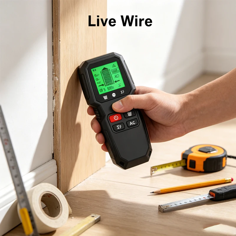 HW-QB6 Wall Stud Finder Sensor Wall Scanner 5 in 1 LCD Electronic Detector Edge Center Wood Current Metal AC Live Wire Detection