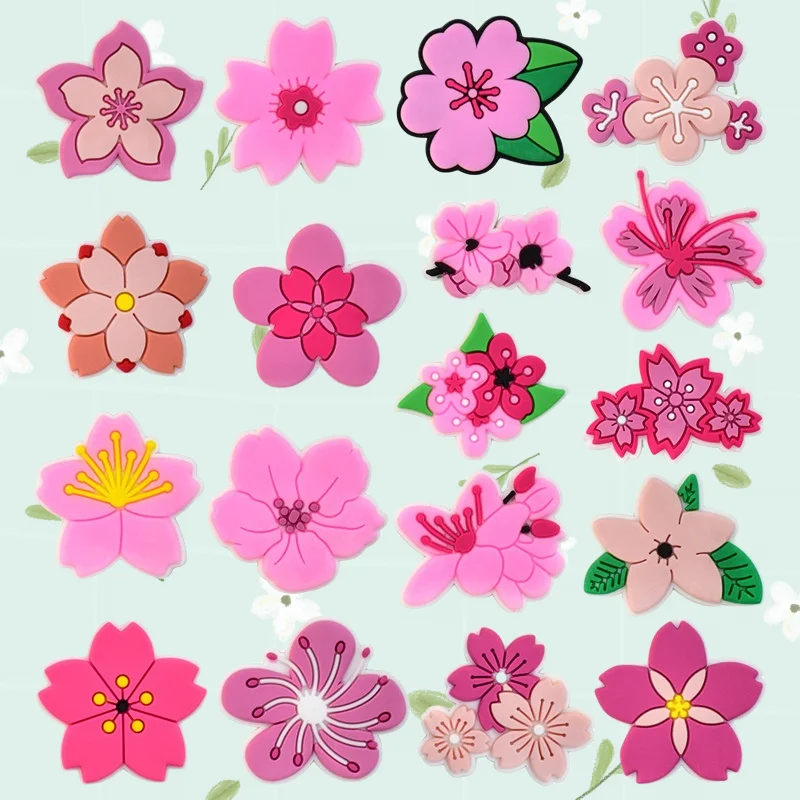 

Cute Pink Flower PVC Pin Glamour Bracelet Wrist Band Ladies Party Gift Fashion Accessory Shoe Decoration