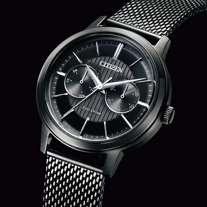 CITIZEN Japan Men's Watch Milan Strap Date Display Men's Fashion Casual Waterproof Watch