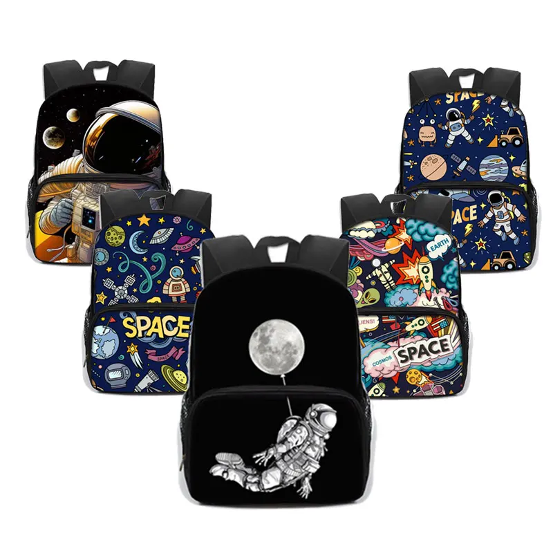 Space Astronaut Print Backpack for Kids Spaceship Pilot Children School Bags Planet Cosmos Bookbag for Teenager School Backpack