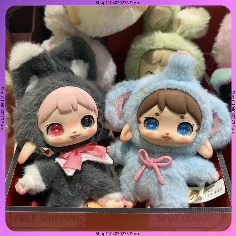 정품 루비 해피 플러피 시리즈 블라인드 박스 귀여운 루비 비닐 얼굴 인형 미스터리 박스 액션 피규어 커스텀 펜던트 인형 선물