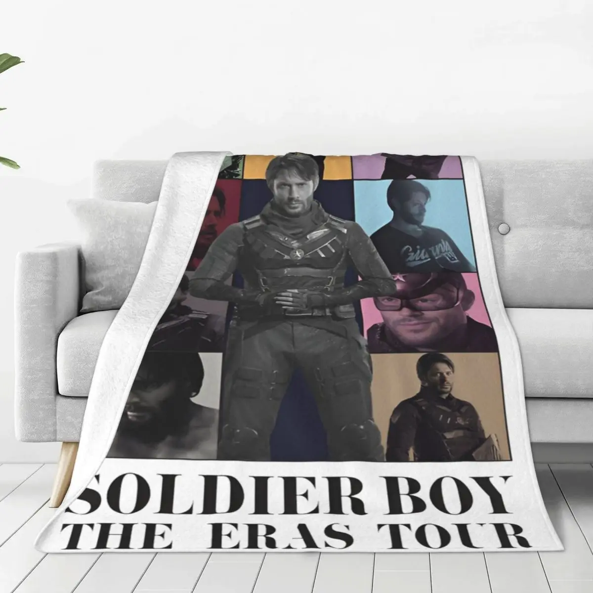 Soldier Boy The Eras Tour Merch Blanket Fleece Bed The Boys Homelander Throw Blankets Comfortable Lightweight Plush Thin Quilt