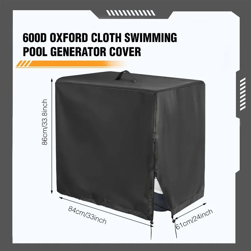 Sand Filter Pump Cover, Heavy Duty Pool Filter Cover, Waterproof UV Resistant Anti-Fading Pool for Above Ground Pools-86*84*61cm