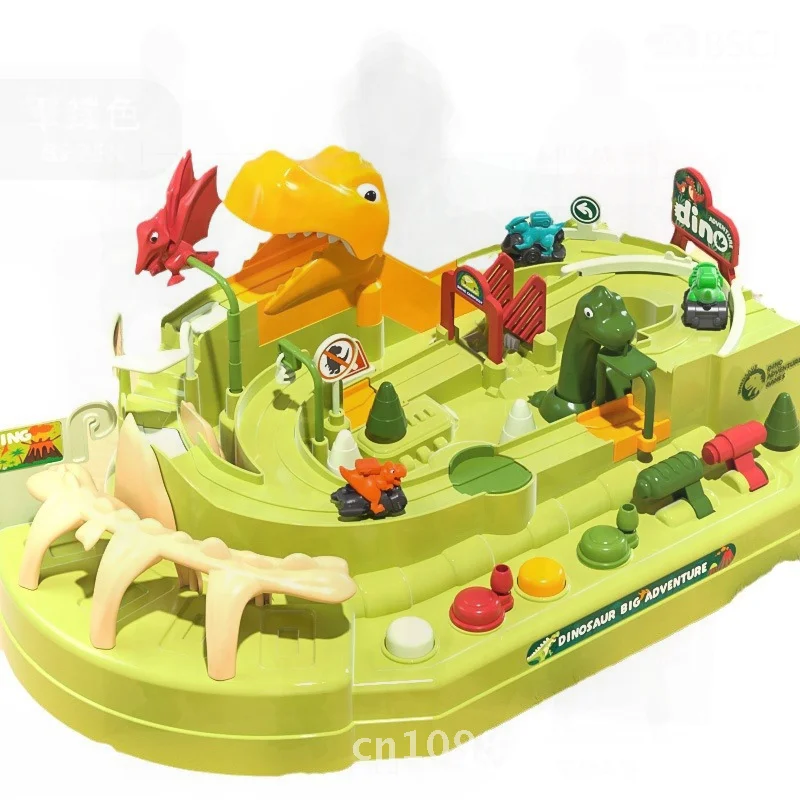 Puzzle d'aventure de dinosaure pour enfants, jouet de bureau PanShan, parc de piste de voiture, activité interactive du cerveau, saisir sensoriel, œil-main
