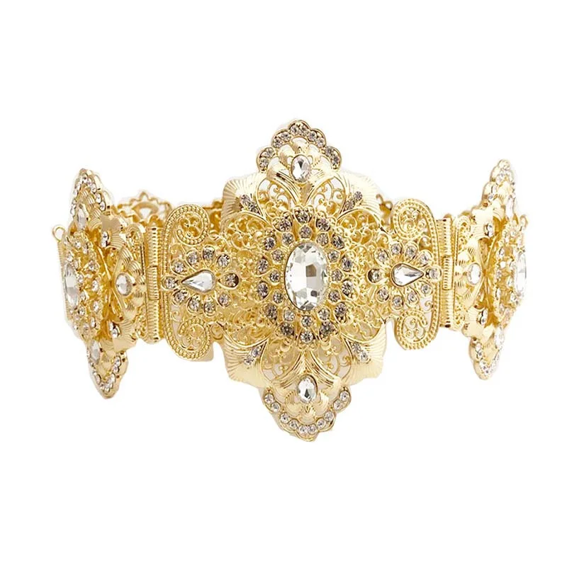 Bijoux De Luxe En Or Style Marocain Clip Fleur Creuse Arad Mariage Dérsynchronisation Patients Environnement Accessory image 3