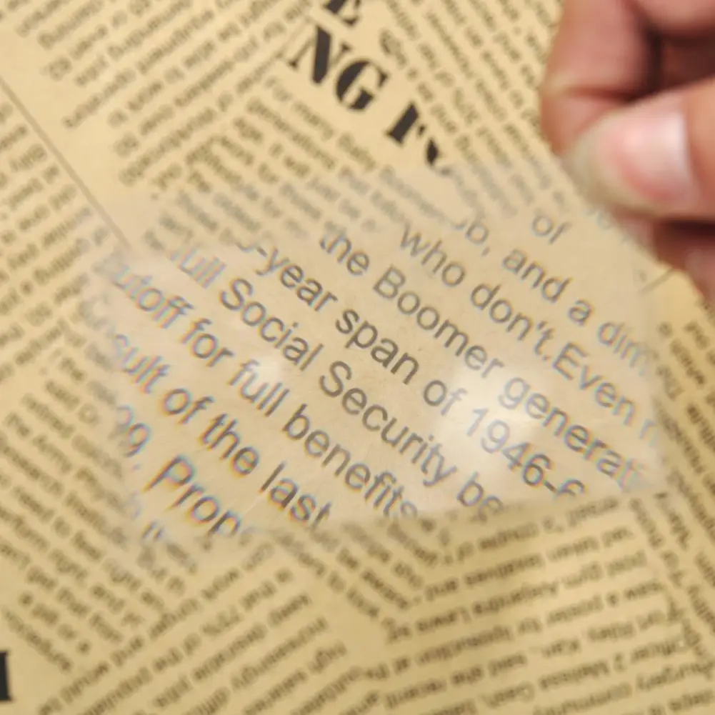 10-100pcs 3X Magnifier Magnifying Fresnel LENS Transparent Credit Card Shape for Reading Newspaper Book