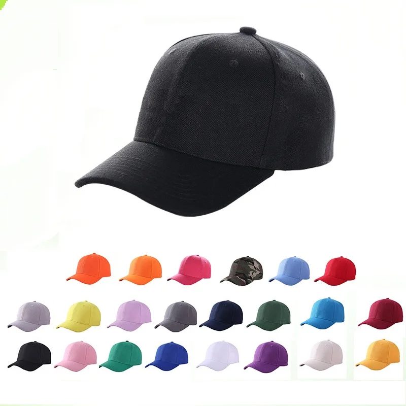 New Unisex Simple Black Cap Solid Color Baseball Cap Snapback Caps Casquette Hats Casual Gorras Hip Hop Dad Hats For Men Women