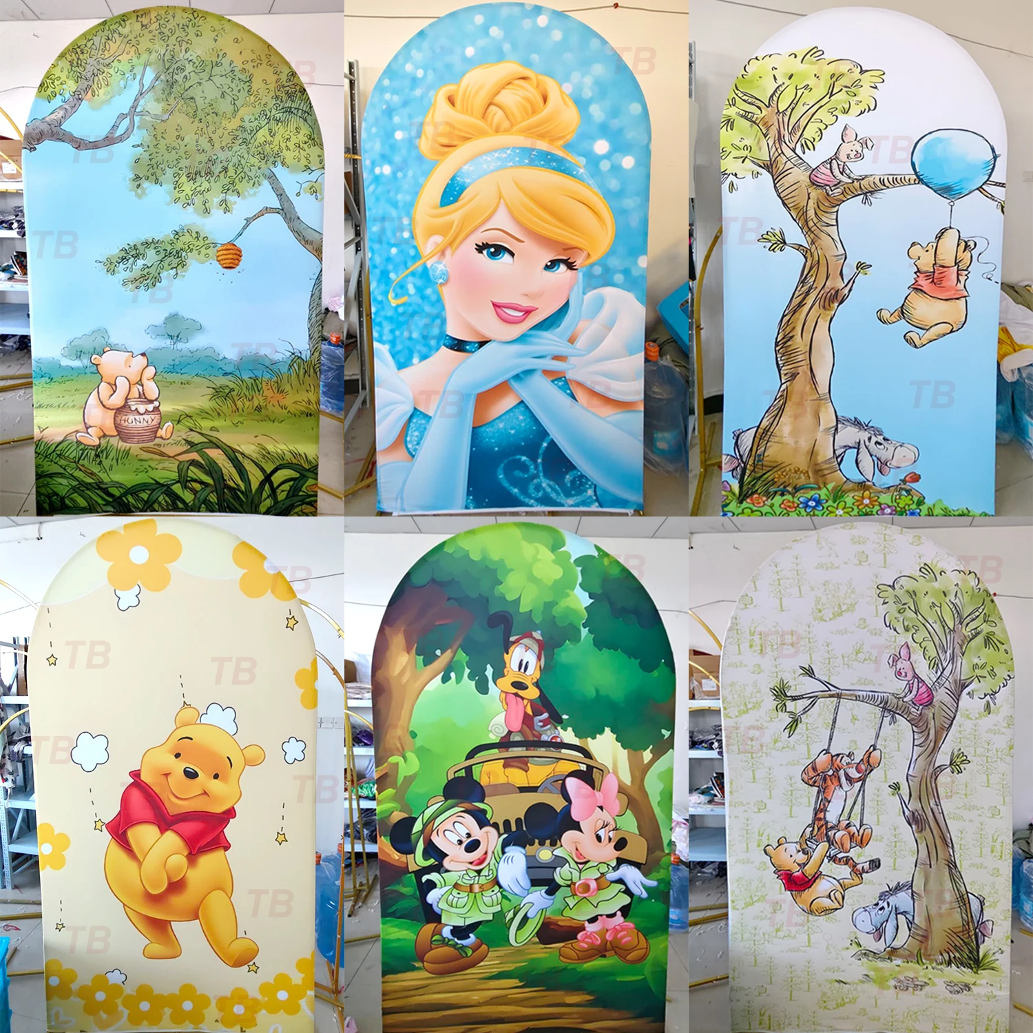 زهرة قوس خلفية غطاء نص مخصص حفل زفاف عيد ميلاد BabyShower الملونة حائط الخلفية الديكور الدعائم نسيج مرن #4