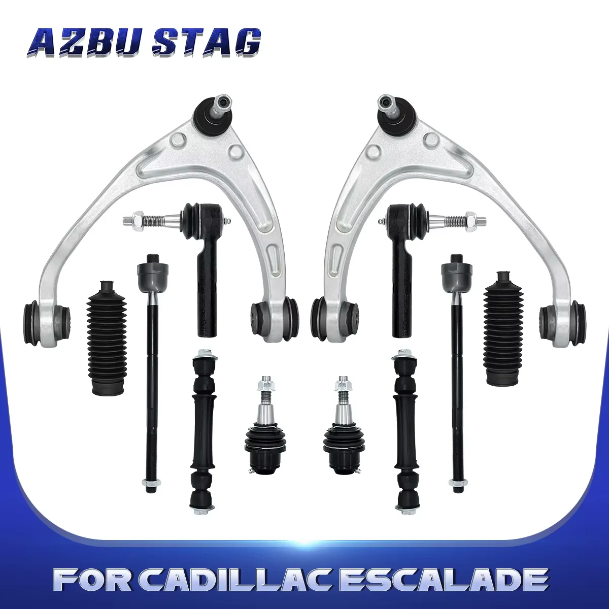 

AzbuStag 12Pcs Front Upper Control Arm Sway Bar Link for Cadillac Escalade Chevrolet Silverado 1500 Tahoe GMC Sierra 2014-2016