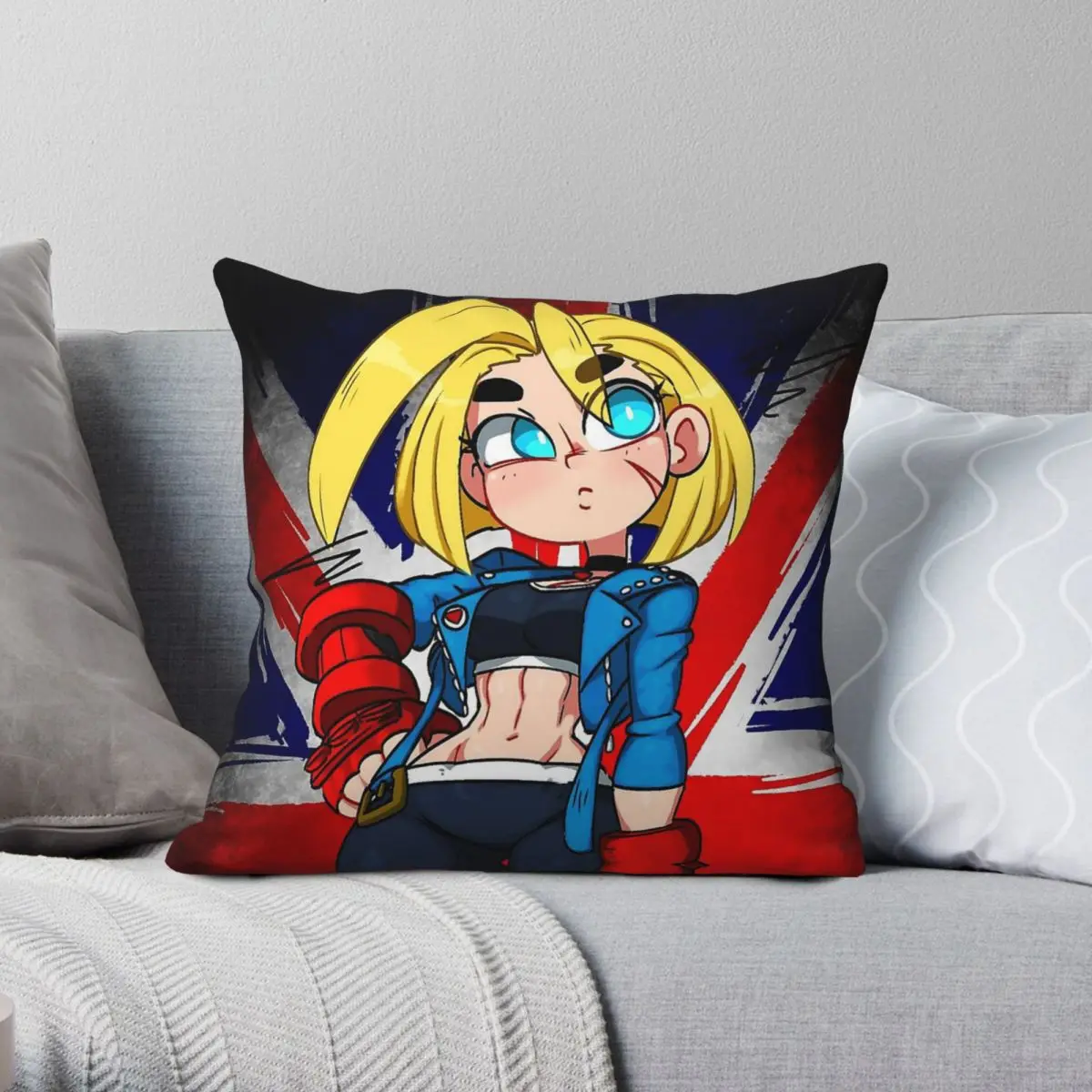

Cammy White Street Fighter Square Pillowcase Polyester Linen Velvet Pattern Zip Decorative Pillow Case Sofa Seater Cover 45x45