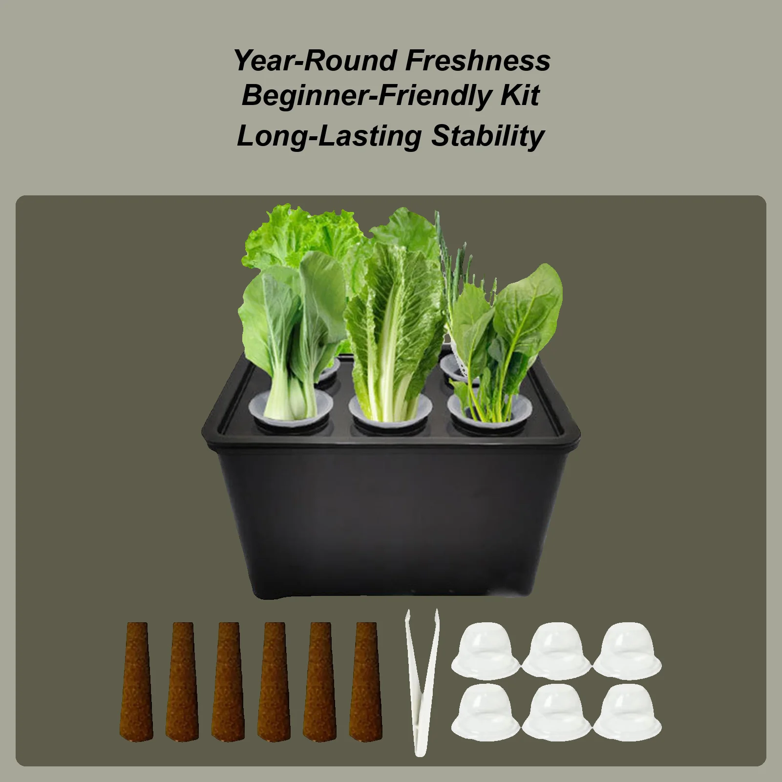 

Seedling Tray 6-Cell Cover Greenhouse Propagator Growing Plant Starter Trays For Flowers Vegetables Indoor Dorm Office Balcony