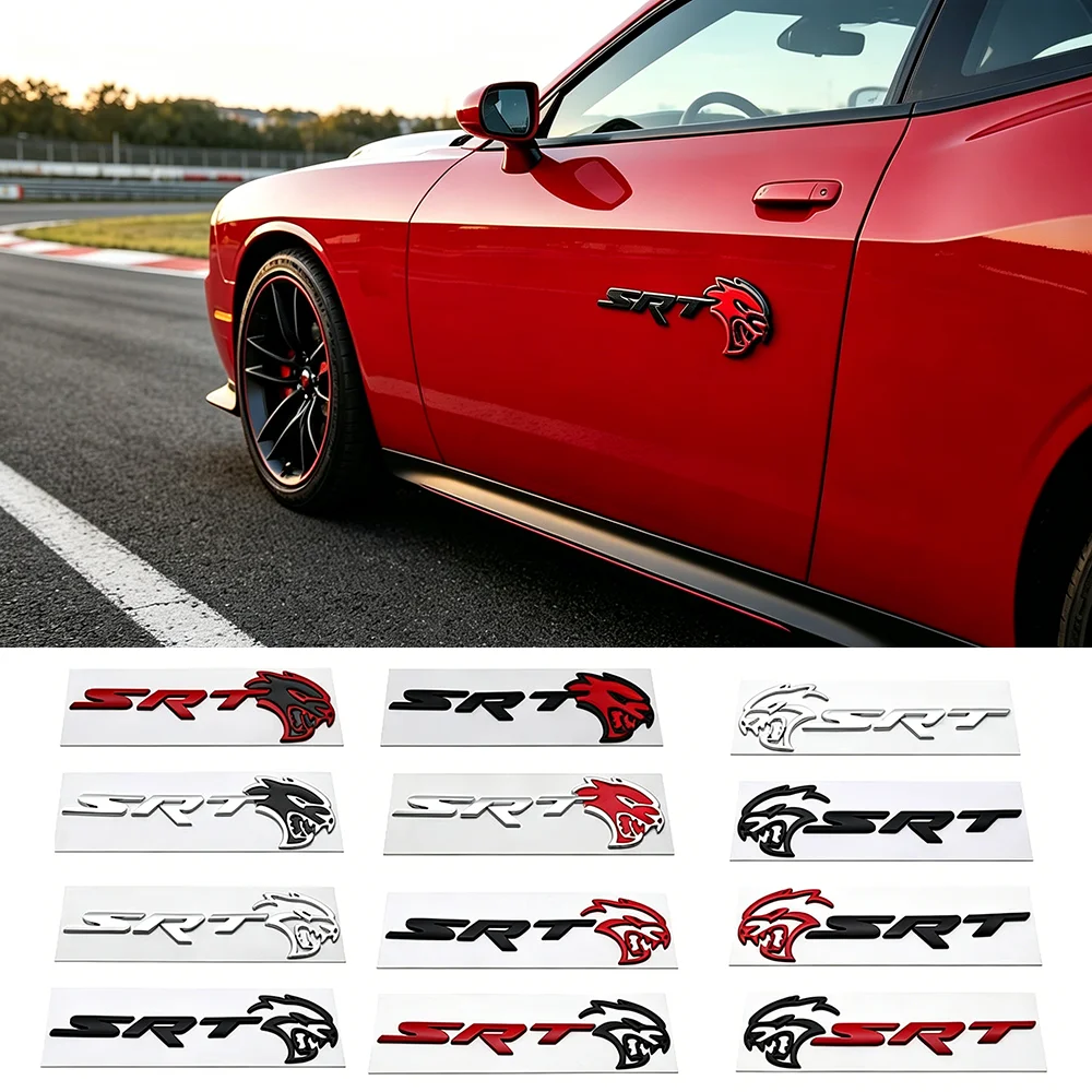 3D Металлическая эмблема SRT Hellcat для Dodge Challenger Charger SRT Hellcat, наклейка-декор на боковое крыло или заднюю дверь автомобиля