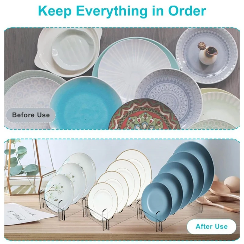 Pengering piring penghemat ruang penyimpanan kapasitas besar, tempat piring tingkat Tunggal Arcylic (3 kisi)