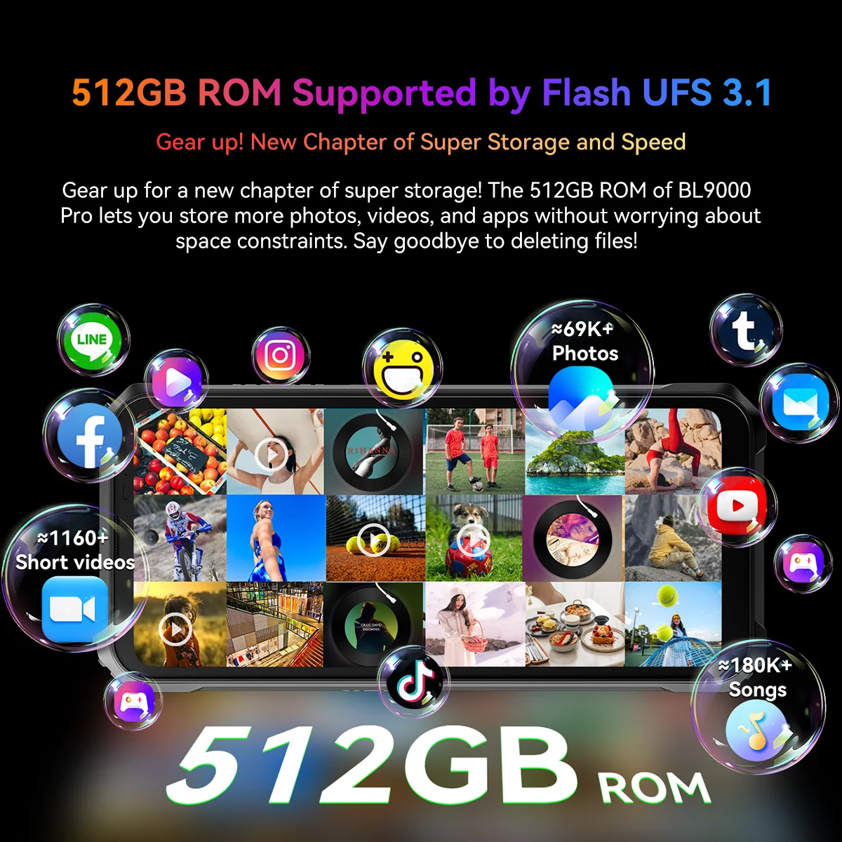 Прочный телефон Blackview BL9000 PRO 5G, 6,78 дюйма, 12 + 24 ГБ ОЗУ, 512 ГБ ПЗУ, инфракрасная визуализация FLIR ®   Смартфон NFC на 8800 мАч Android 14