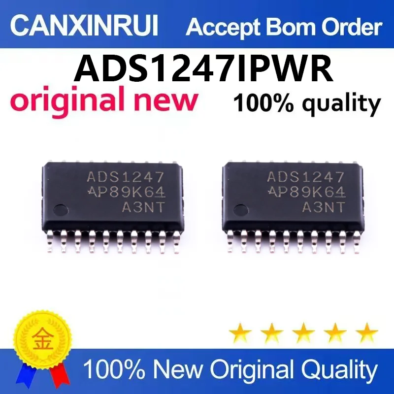 （5pcs-10pcs）Brand new original ADS1247IPWR ADS1247 packaged TSSOP-20 analog-to-digital converter IC