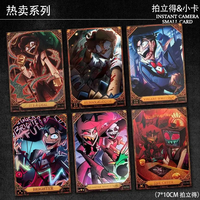 Spiel Anime Alastor Vox Figuren Polaroid Kleines Kartenset Cosplay Sammelkarten Halloween Geschenke