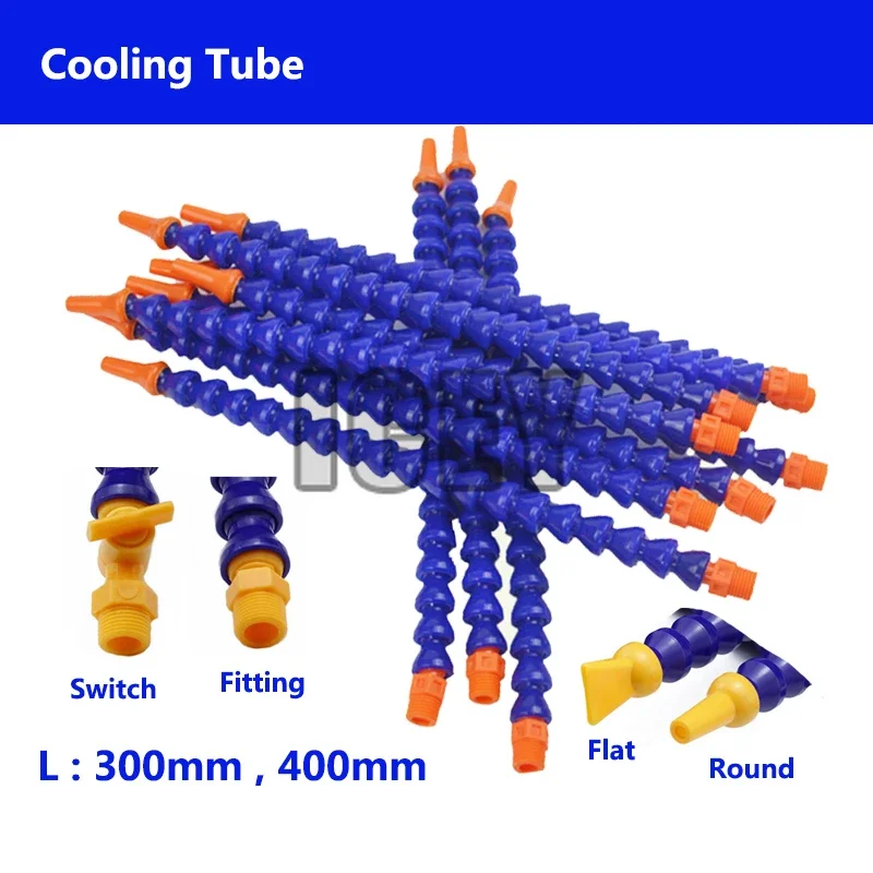 

5PCS/lot Engraving Machine Tool 300mm 400mm Cooling Tube Water Cooling Pipe Coolant Oil Plastic Pipe Round Flat