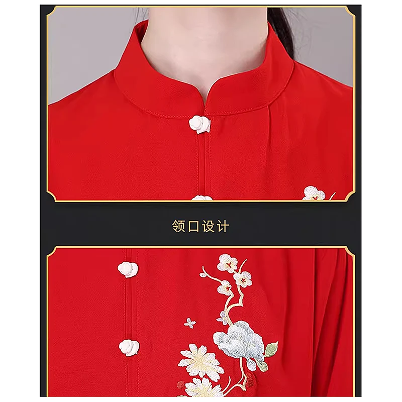 Women's Tai Chi Suit New Arrival Embroidered Spring/Autumn Martial Arts Training & Performance Wear for Adults