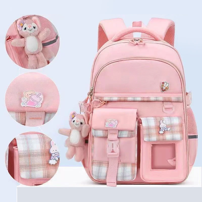 Cartoon Leuke Lichtgewicht Rugzak Basisschool Kinderen Rugzak Grote Capaciteit Wervelkolombescherming Waterdichte Rugzak Geschenken