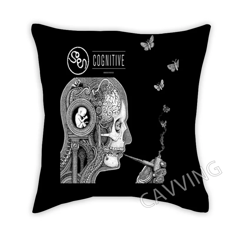 

COGNITIVE Rock 3D Printed Polyester Decorative Pillowcases Throw Pillow Cover Square Zipper Cases Fans Gifts Home Decor